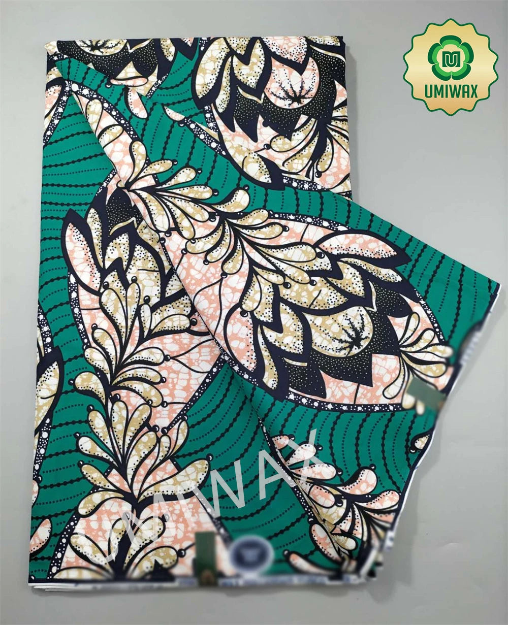2025 Newest Veritable Original Super-W Guaranteed Dutch Hollandais Pagne Real Wax Print Fabric African Dress 100% Cotton 6 yard