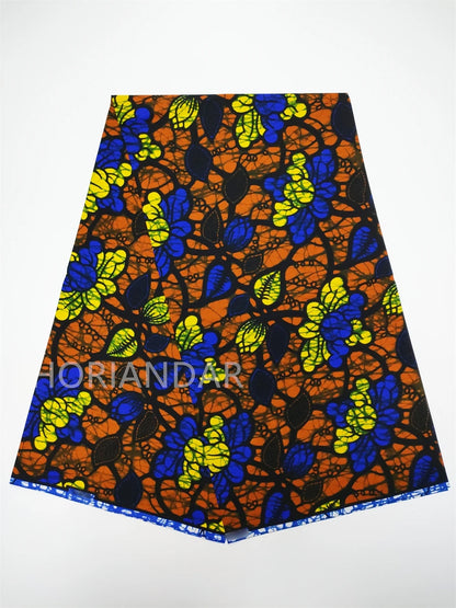 Veritable Guaranteed Dutch Hollandais Quality Prints Pagne African Fabric Dress Real Wax 100% Cotton 6 Yards
