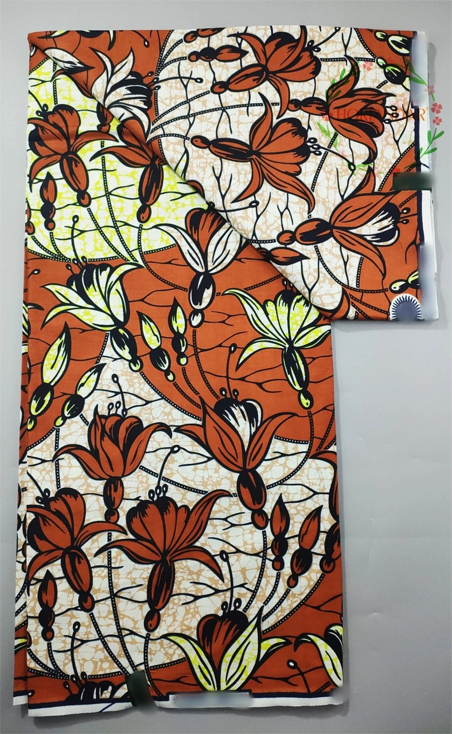 Veritable Super-V Original Hollandais Guaranteed African Grand Super Block Print Split Yardage Fabric 100% Cotton