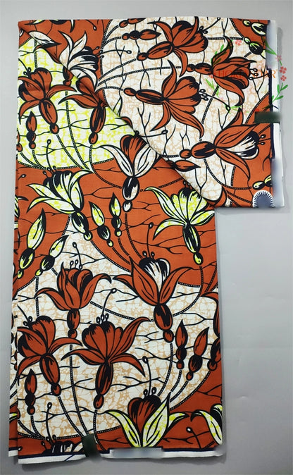 Veritable Super-V Original Hollandais Guaranteed African Grand Super Block Print Split Yardage Fabric 100% Cotton