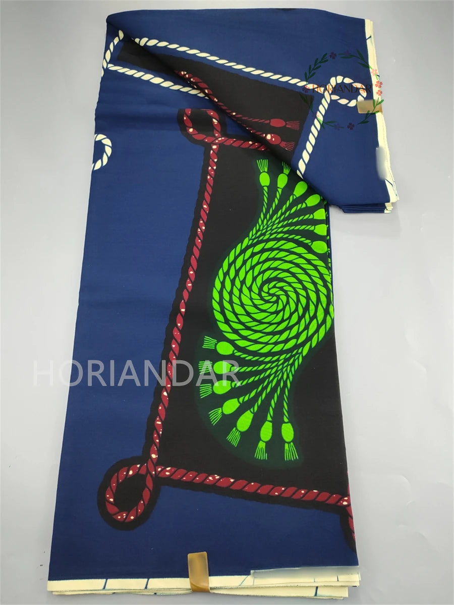 Classical Fabric Dutch Hollandais Fabric Veritable Real Wax for African Printed Dress Guaranteed 100% Cotton 6 Yards