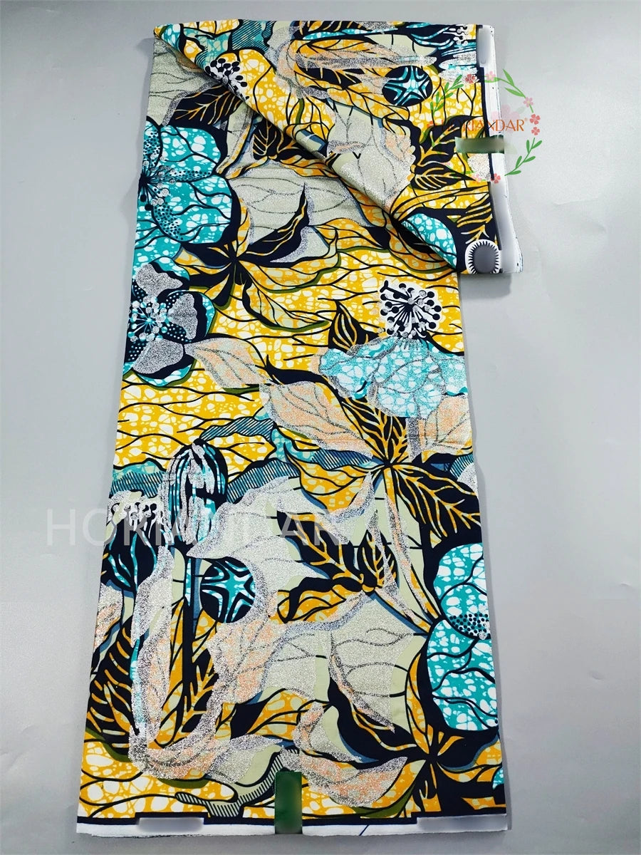 Veritable Super-V Original Hollandais Guaranteed African Grand Super Block Print Split Yardage Fabric 100% Cotton