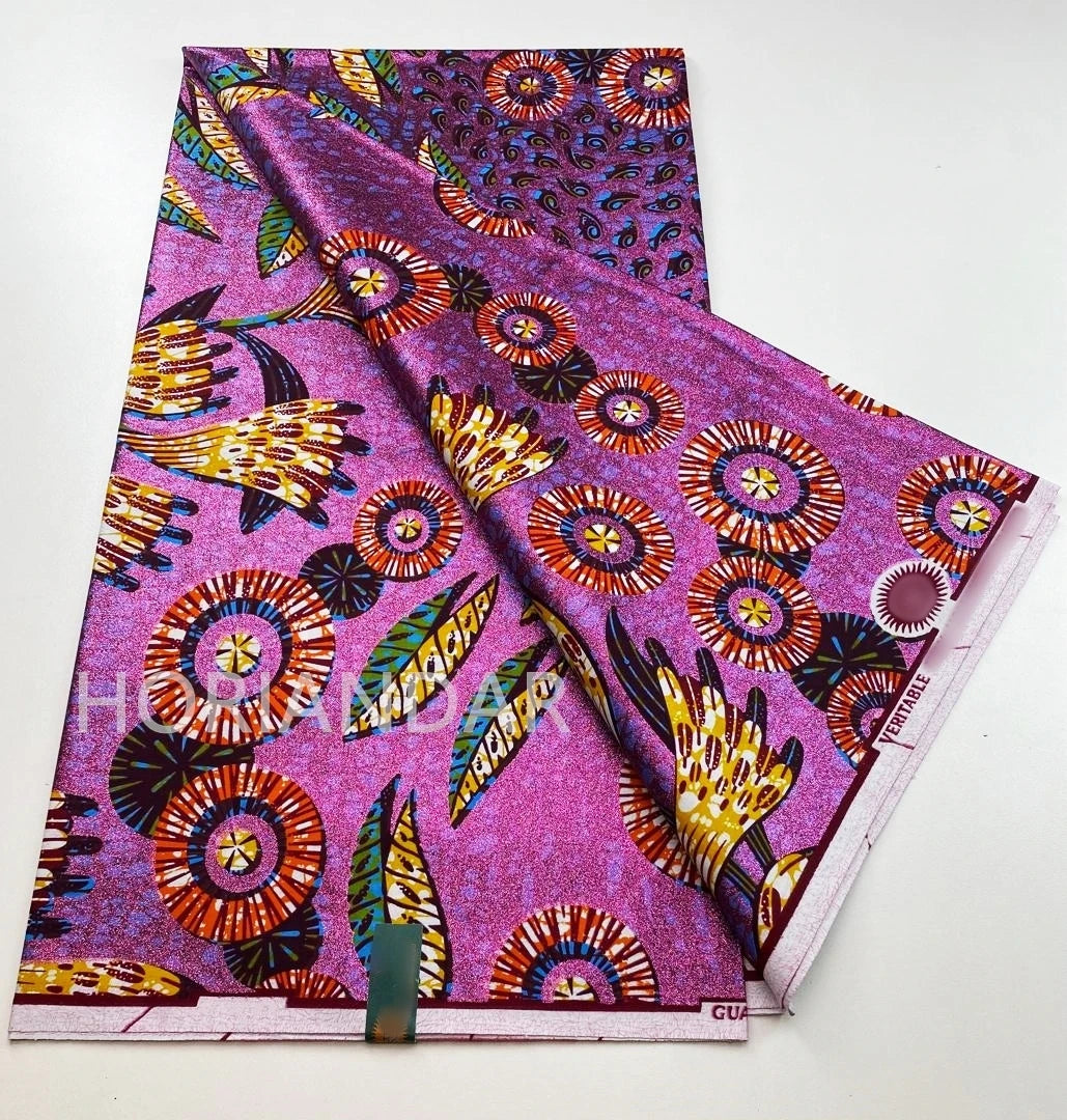 2026 Grand Super Original African Wax Fabric High Quality Nigerian Print Ankara Fabric For Sewing 6 Yard Women Dress 100% Cotton