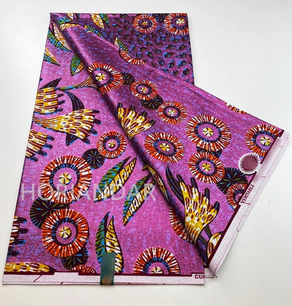 2026 Grand Super Original African Wax Fabric High Quality Nigerian Print Ankara Fabric For Sewing 6 Yard Women Dress 100% Cotton