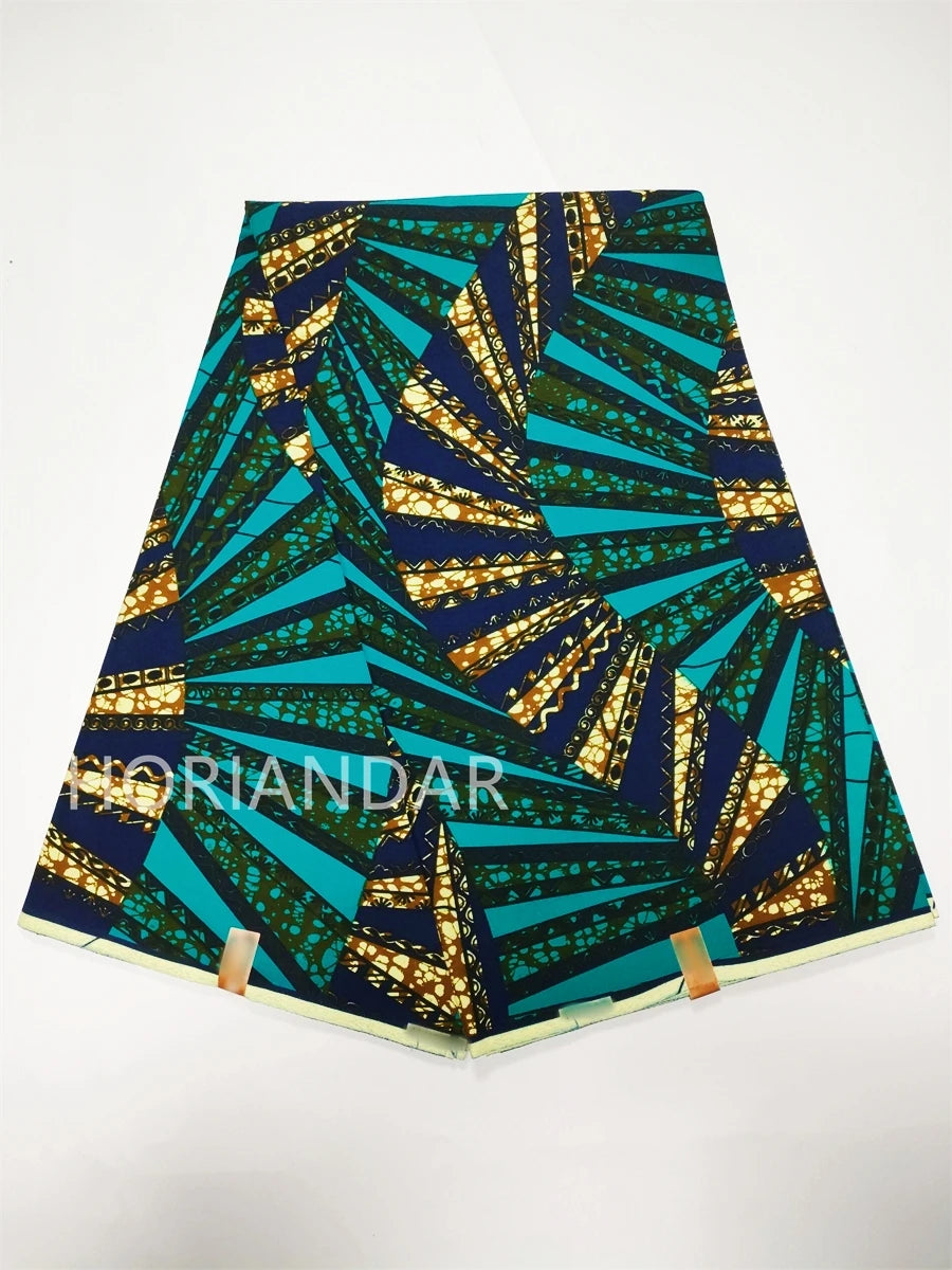 Veritable Guaranteed Dutch Hollandais Quality Prints Pagne African Fabric Dress Real Wax 100% Cotton 6 Yards