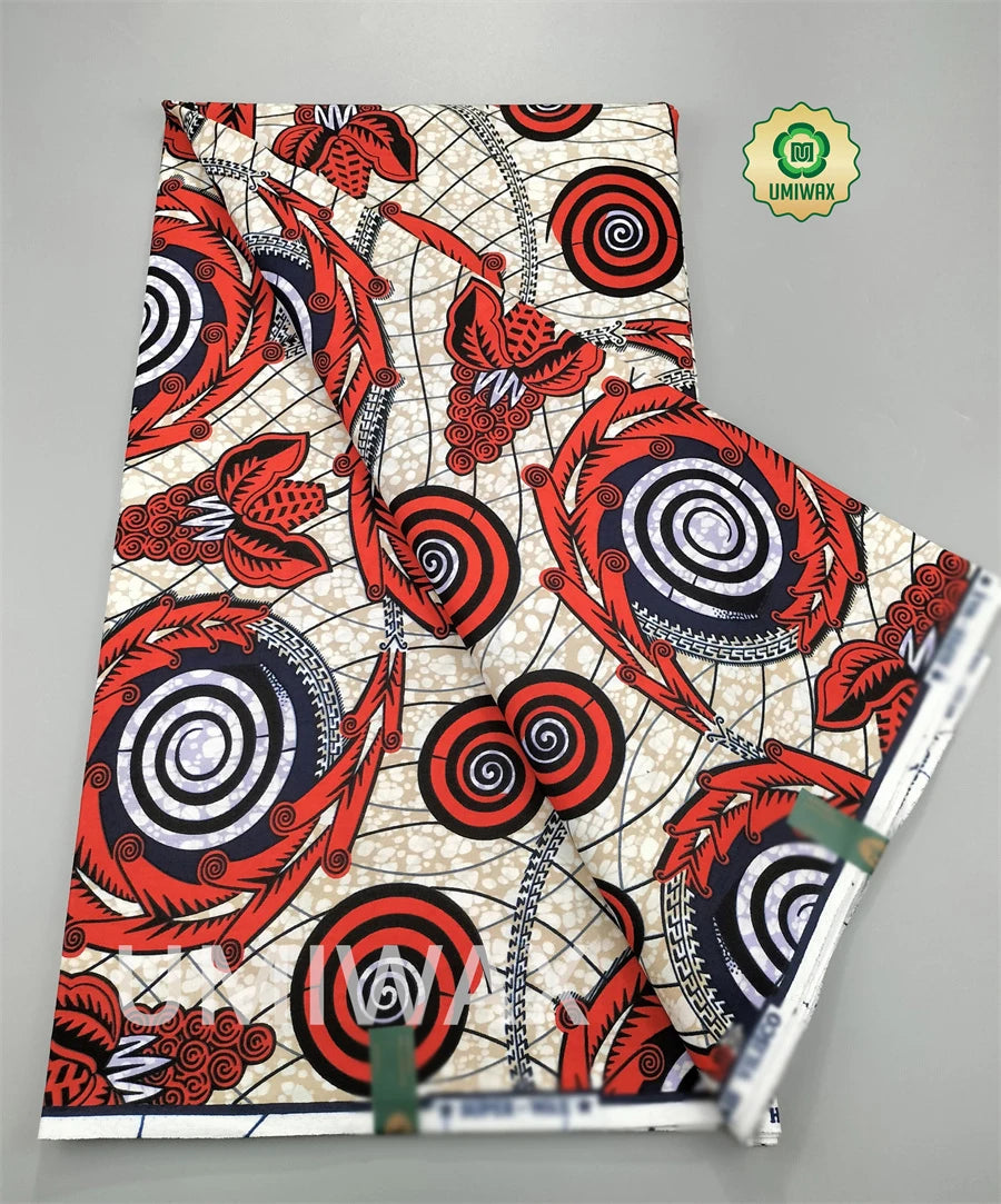 2025 Newest Veritable Original Super-W Guaranteed Dutch Hollandais Pagne Real Wax Print Fabric African Dress 100% Cotton 6 yard