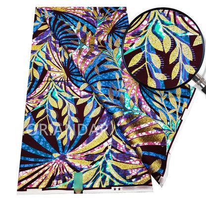 2026 Grand Super Original African Wax Fabric High Quality Nigerian Print Ankara Fabric For Sewing 6 Yard Women Dress 100% Cotton
