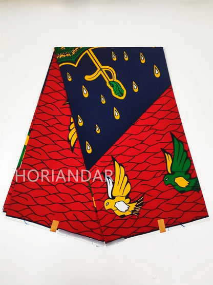 Classical Fabric Dutch Hollandais Fabric Veritable Real Wax for African Printed Dress Guaranteed 100% Cotton 6 Yards