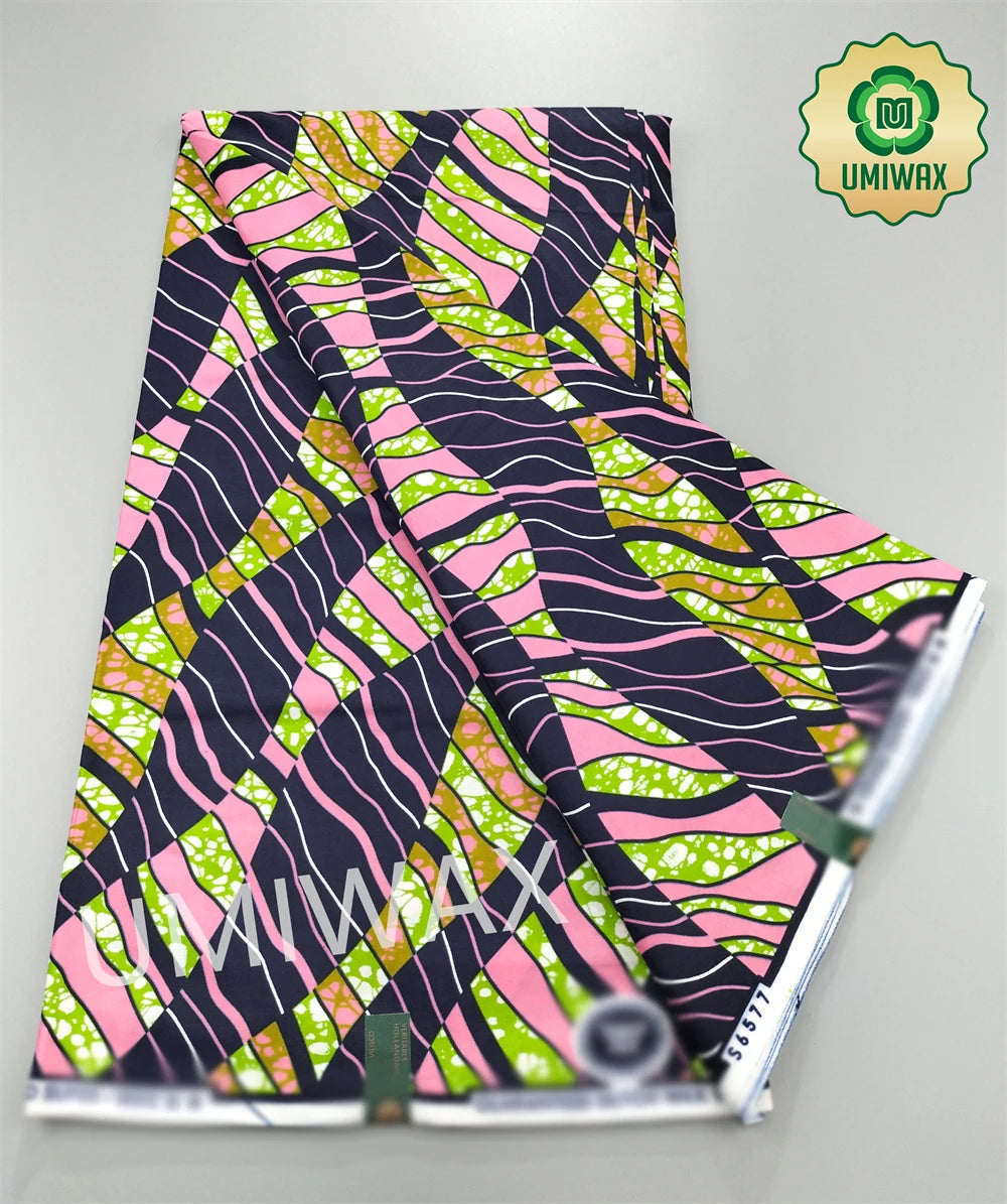 2025 Newest Veritable Original Super-W Guaranteed Dutch Hollandais Pagne Real Wax Print Fabric African Dress 100% Cotton 6 yard