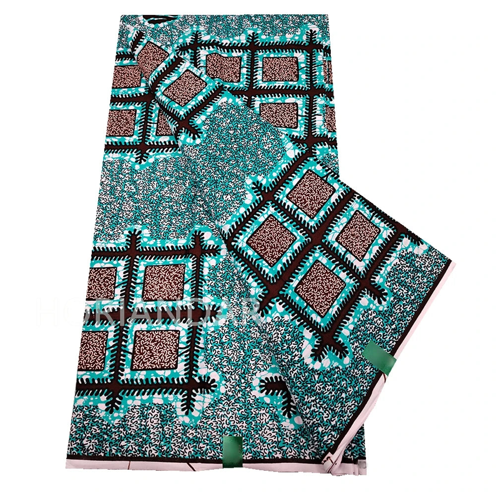 Veritable Guaranteed Dutch Hollandais Quality Prints Pagne African Fabric Dress Real Wax 100% Cotton 6 Yards