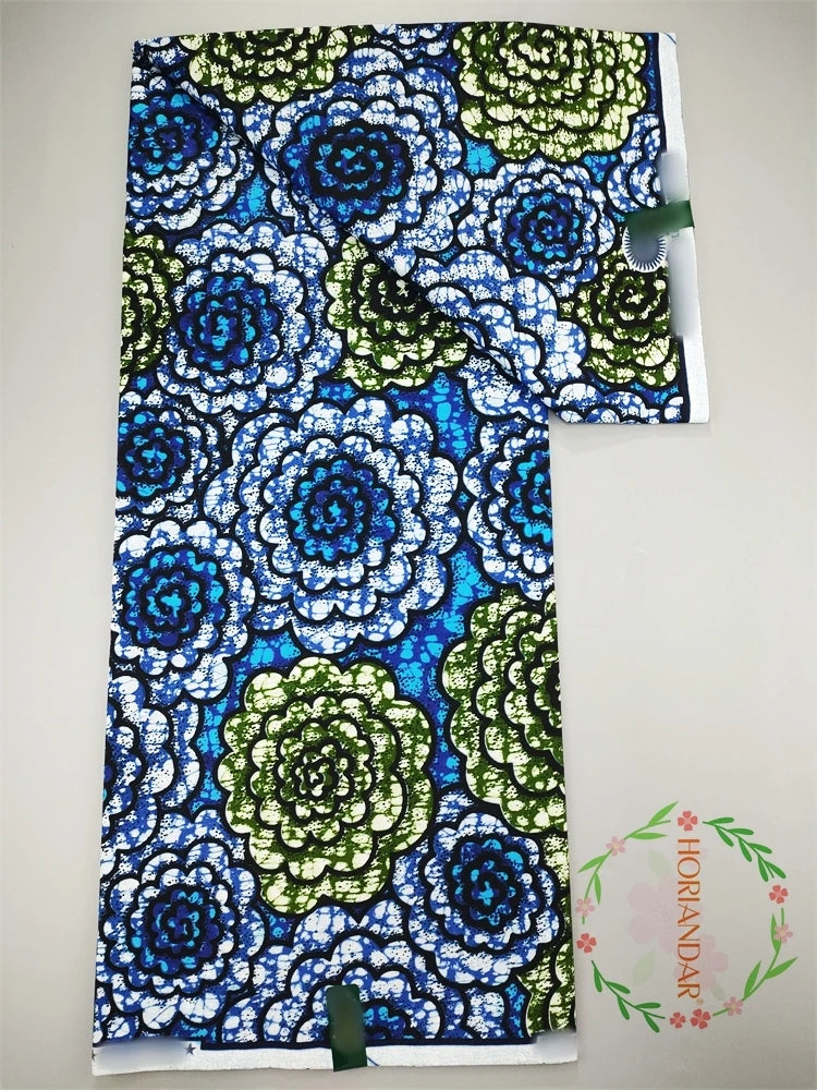 Veritable Super-V Original Hollandais Guaranteed African Grand Super Block Print Split Yardage Fabric 100% Cotton