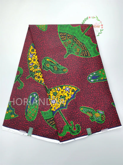 Classical Fabric Dutch Hollandais Fabric Veritable Real Wax for African Printed Dress Guaranteed 100% Cotton 6 Yards