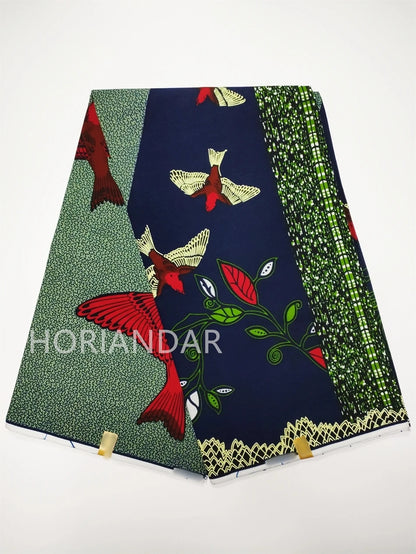 Veritable Guaranteed Dutch Hollandais Quality Prints Pagne African Fabric Dress Real Wax 100% Cotton 6 Yards