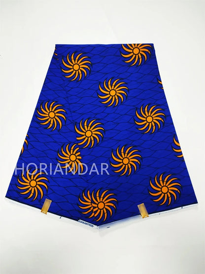 Veritable Guaranteed Dutch Hollandais Quality Prints Pagne African Fabric Dress Real Wax 100% Cotton 6 Yards