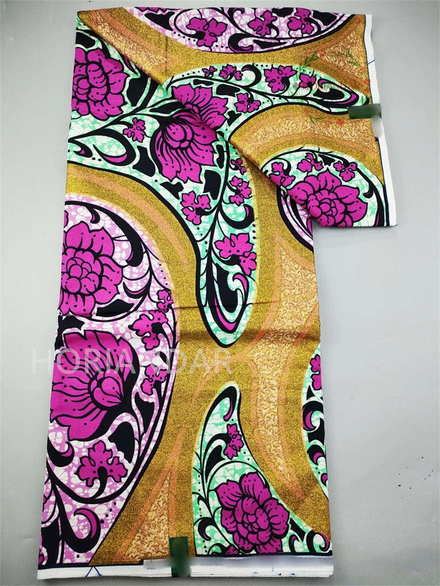 Veritable Super-V Original Hollandais Guaranteed African Grand Super Block Print Split Yardage Fabric 100% Cotton