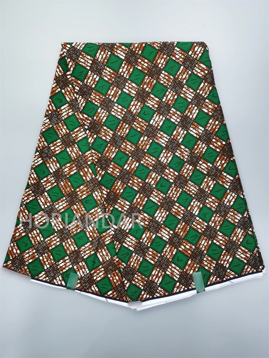 Classical Fabric Dutch Hollandais Fabric Veritable Real Wax for African Printed Dress Guaranteed 100% Cotton 6 Yards