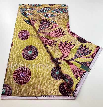 2026 Grand Super Original African Wax Fabric High Quality Nigerian Print Ankara Fabric For Sewing 6 Yard Women Dress 100% Cotton