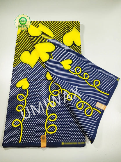 2025 Newest Ankara Real Wax Fabric Guaranteed Veritable African Wax Print Pagne Fabric 100% Cotton 6 Yards Ghana Style Dresses