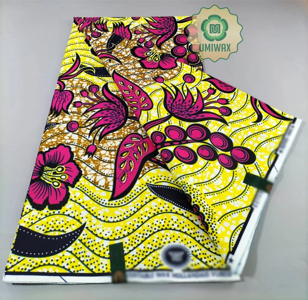 2025 Newest Veritable Original Super-W Guaranteed Dutch Hollandais Pagne Real Wax Print Fabric African Dress 100% Cotton 6 yard