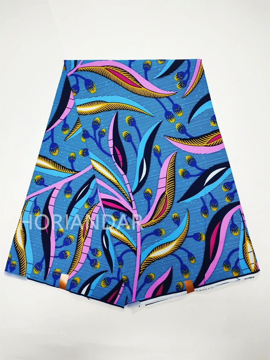 Veritable Guaranteed Dutch Hollandais Quality Prints Pagne African Fabric Dress Real Wax 100% Cotton 6 Yards