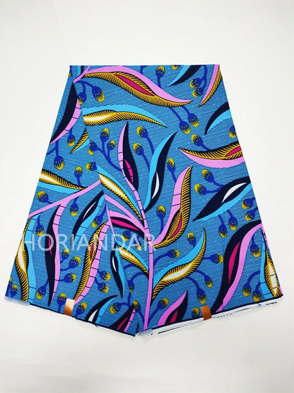 Veritable Guaranteed Dutch Hollandais Quality Prints Pagne African Fabric Dress Real Wax 100% Cotton 6 Yards