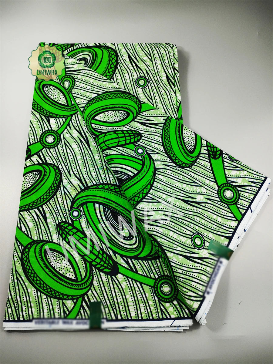 2025 Newest Ankara Real Wax Fabric Guaranteed Veritable African Wax Print Pagne Fabric 100% Cotton 6 Yards Ghana Style Dresses