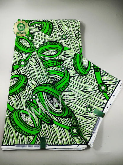 2025 Newest Ankara Real Wax Fabric Guaranteed Veritable African Wax Print Pagne Fabric 100% Cotton 6 Yards Ghana Style Dresses