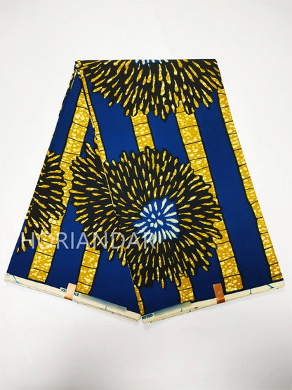 Veritable Guaranteed Dutch Hollandais Quality Prints Pagne African Fabric Dress Real Wax 100% Cotton 6 Yards