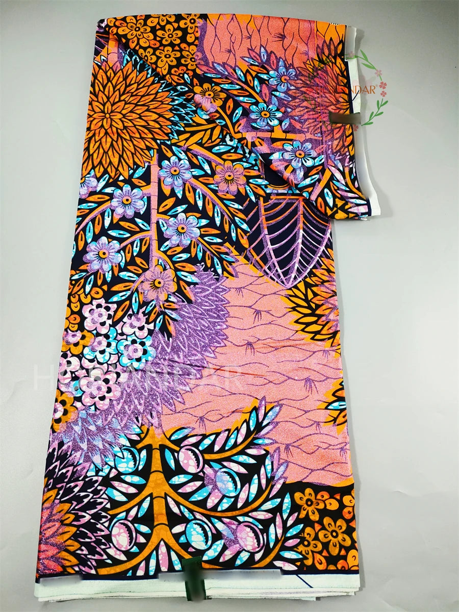 2026 Grand Super Original African Wax Fabric High Quality Nigerian Print Ankara Fabric For Sewing 6 Yard Women Dress 100% Cotton