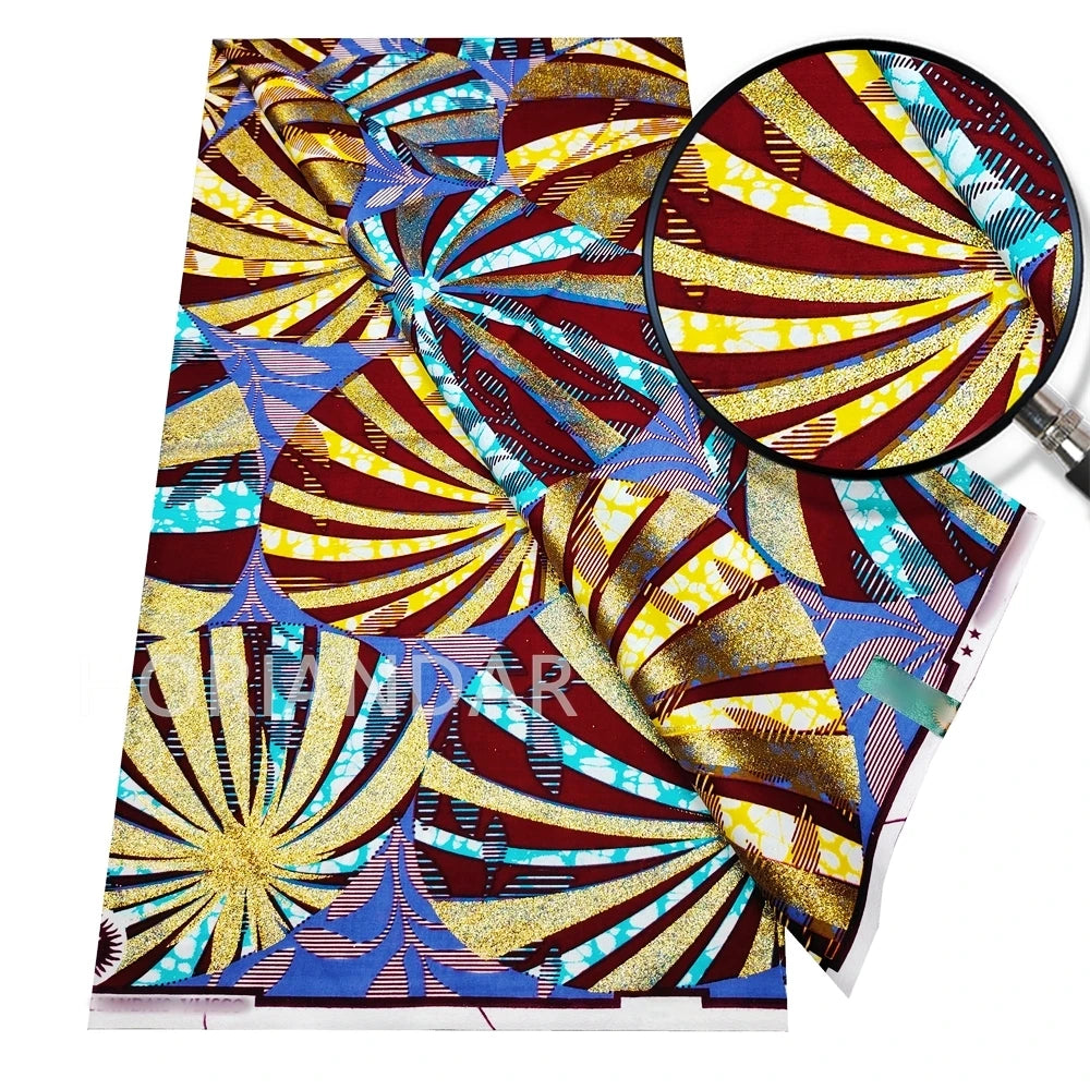 2026 Grand Super Original African Wax Fabric High Quality Nigerian Print Ankara Fabric For Sewing 6 Yard Women Dress 100% Cotton