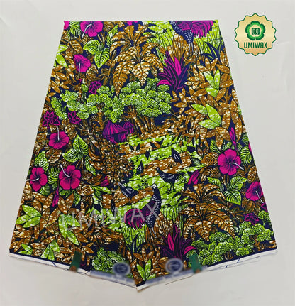 2025 Newest Veritable Original Super-W Guaranteed Dutch Hollandais Pagne Real Wax Print Fabric African Dress 100% Cotton 6 yard