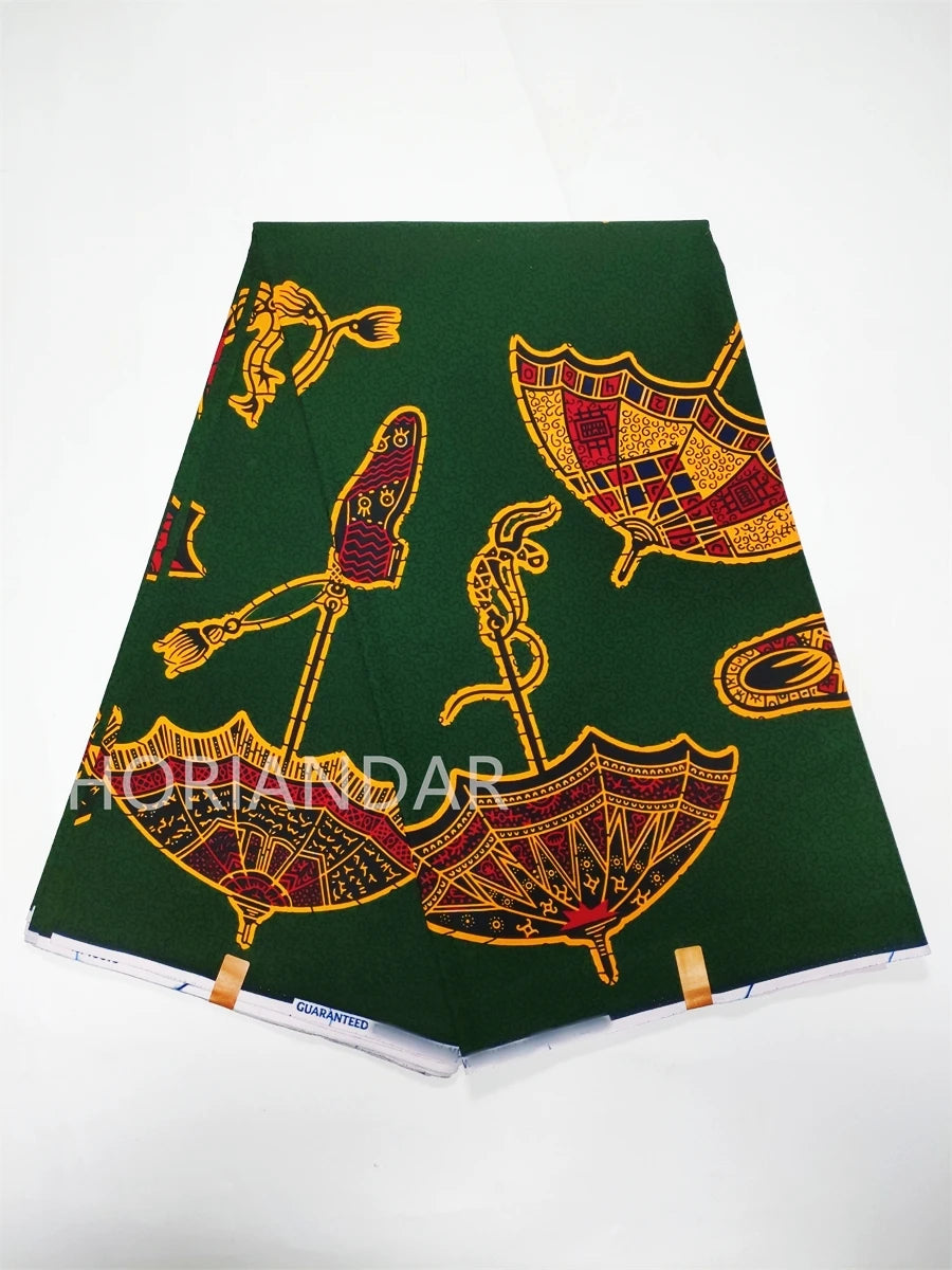 Veritable Guaranteed Dutch Hollandais Quality Prints Pagne African Fabric Dress Real Wax 100% Cotton 6 Yards