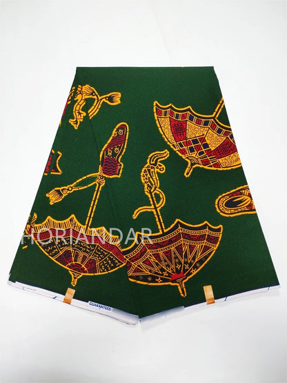 Veritable Guaranteed Dutch Hollandais Quality Prints Pagne African Fabric Dress Real Wax 100% Cotton 6 Yards