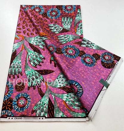 2026 Grand Super Original African Wax Fabric High Quality Nigerian Print Ankara Fabric For Sewing 6 Yard Women Dress 100% Cotton
