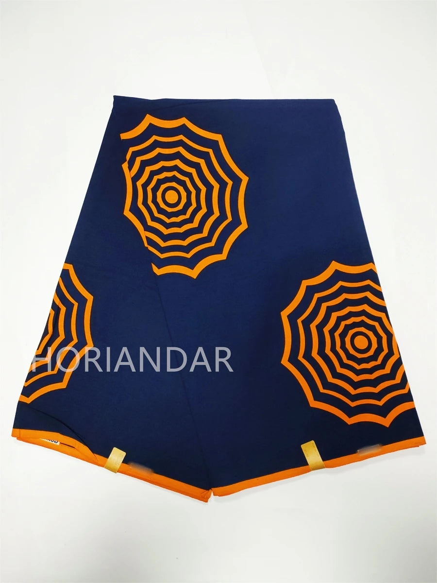 Veritable Guaranteed Dutch Hollandais Quality Prints Pagne African Fabric Dress Real Wax 100% Cotton 6 Yards