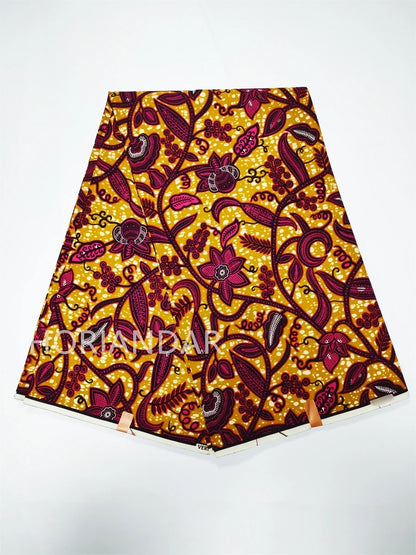 Veritable Guaranteed Dutch Hollandais Quality Prints Pagne African Fabric Dress Real Wax 100% Cotton 6 Yards