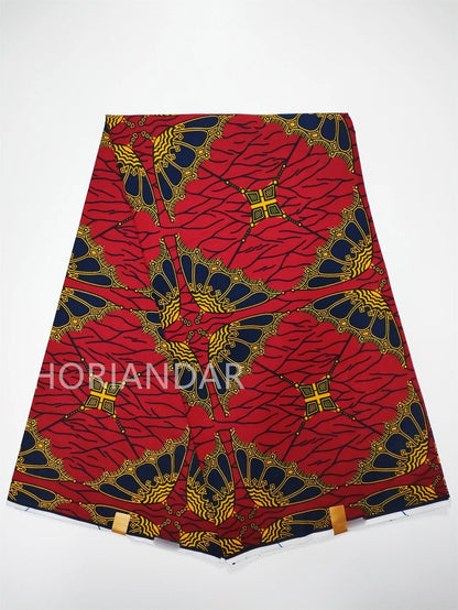 Veritable Guaranteed Dutch Hollandais Quality Prints Pagne African Fabric Dress Real Wax 100% Cotton 6 Yards
