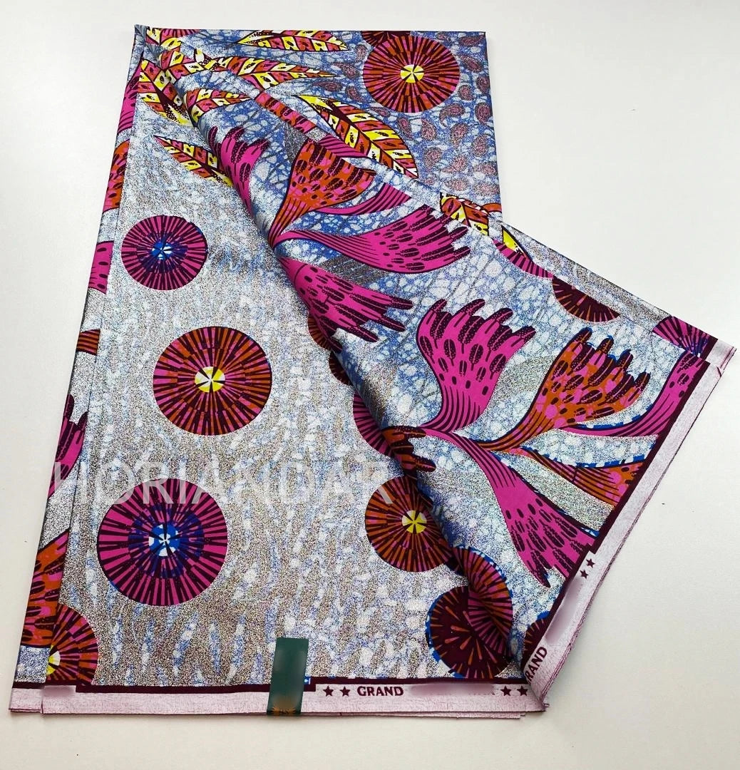 2026 Grand Super Original African Wax Fabric High Quality Nigerian Print Ankara Fabric For Sewing 6 Yard Women Dress 100% Cotton