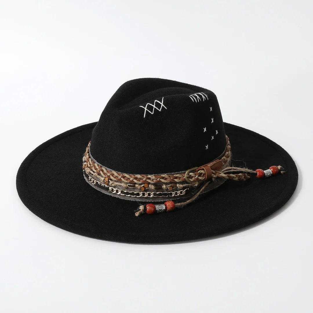 Handmade Fedora Hat suede Men's and Women's Hat feather vintage Fashion Jazz hat Top hats flat Panama sombrero mujer British hat