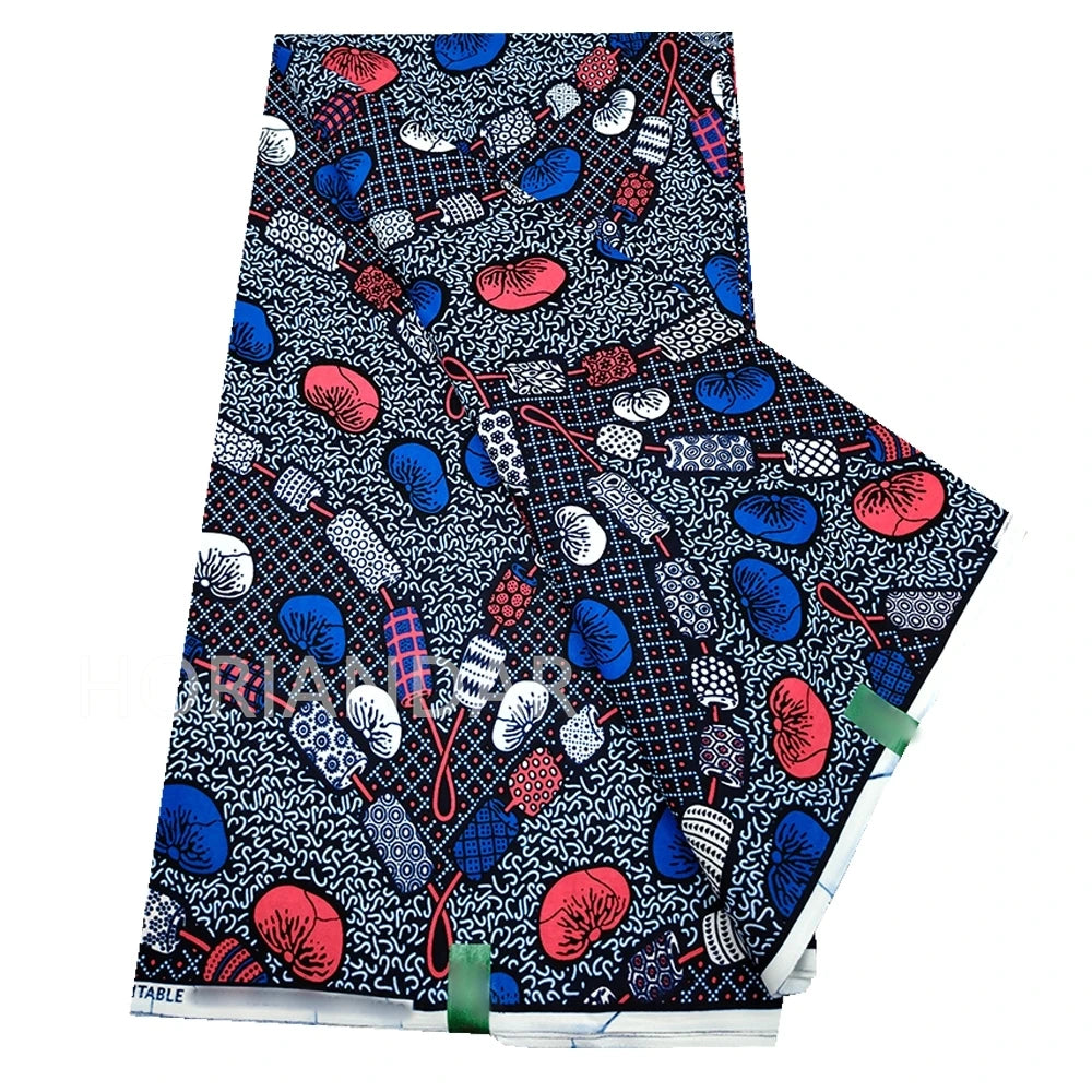 Veritable Guaranteed Dutch Hollandais Quality Prints Pagne African Fabric Dress Real Wax 100% Cotton 6 Yards