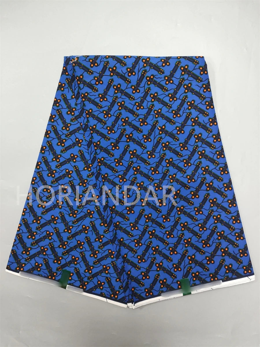 Classical Fabric Dutch Hollandais Fabric Veritable Real Wax for African Printed Dress Guaranteed 100% Cotton 6 Yards