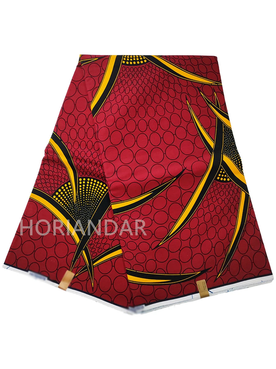 Veritable Guaranteed Dutch Hollandais Quality Prints Pagne African Fabric Dress Real Wax 100% Cotton 6 Yards