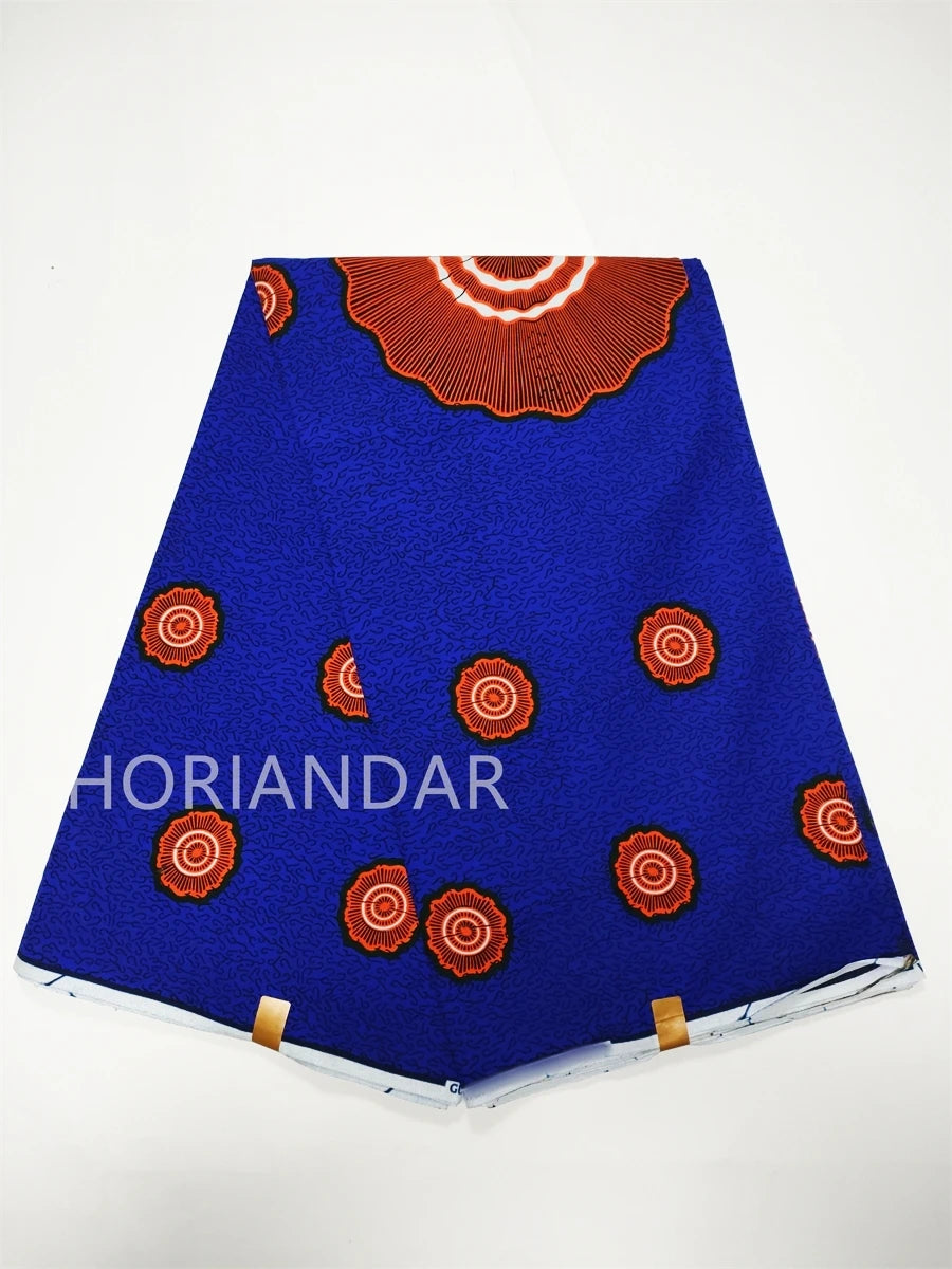 Veritable Guaranteed Dutch Hollandais Quality Prints Pagne African Fabric Dress Real Wax 100% Cotton 6 Yards