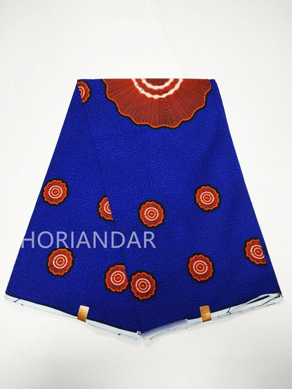 Veritable Guaranteed Dutch Hollandais Quality Prints Pagne African Fabric Dress Real Wax 100% Cotton 6 Yards