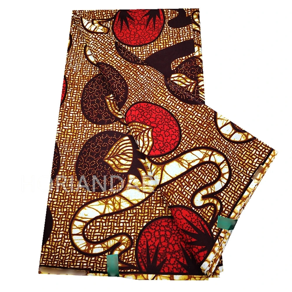 Veritable Guaranteed Dutch Hollandais Quality Prints Pagne African Fabric Dress Real Wax 100% Cotton 6 Yards