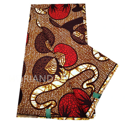 Veritable Guaranteed Dutch Hollandais Quality Prints Pagne African Fabric Dress Real Wax 100% Cotton 6 Yards