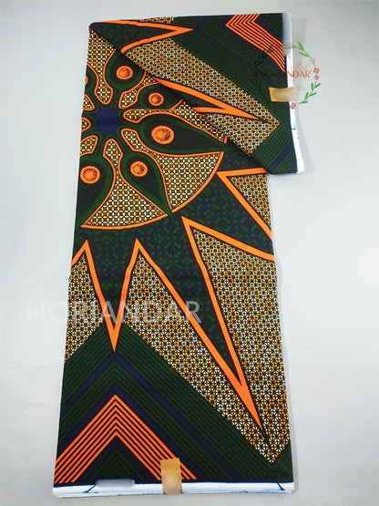 Veritable Guaranteed Dutch Hollandais Quality Prints Pagne African Fabric Dress Real Wax 100% Cotton 6 Yards