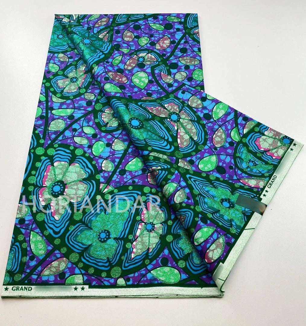 2026 Grand Super Original African Wax Fabric High Quality Nigerian Print Ankara Fabric For Sewing 6 Yard Women Dress 100% Cotton