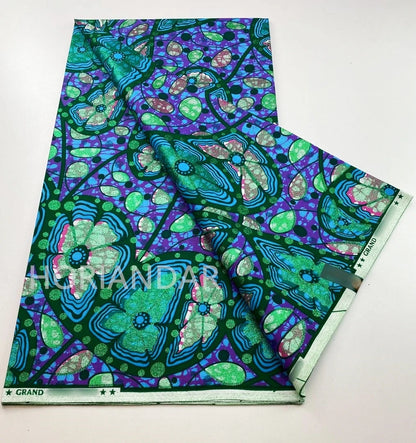 2026 Grand Super Original African Wax Fabric High Quality Nigerian Print Ankara Fabric For Sewing 6 Yard Women Dress 100% Cotton