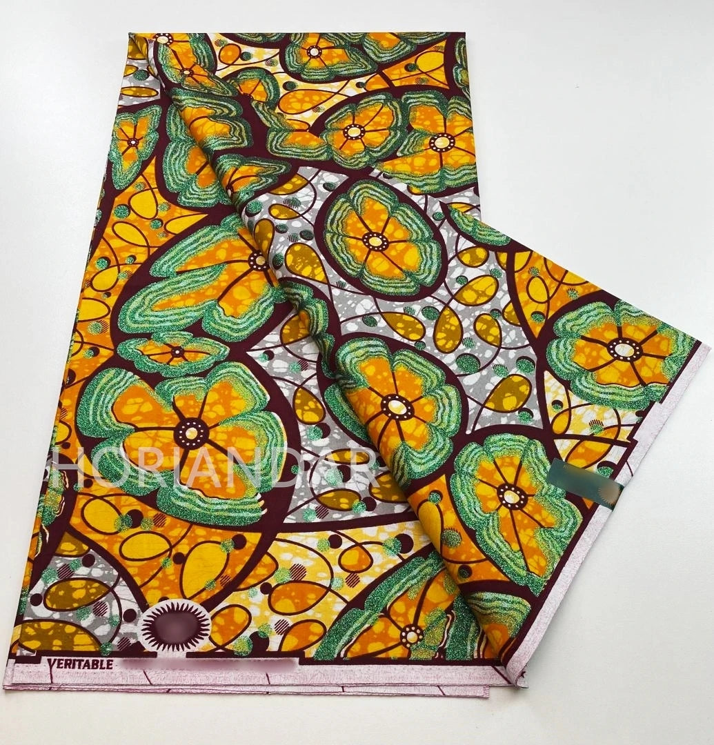 2026 Grand Super Original African Wax Fabric High Quality Nigerian Print Ankara Fabric For Sewing 6 Yard Women Dress 100% Cotton